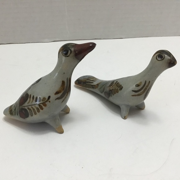 Mexican Handmade Tonala Pottery Birds - Picture 1 of 8